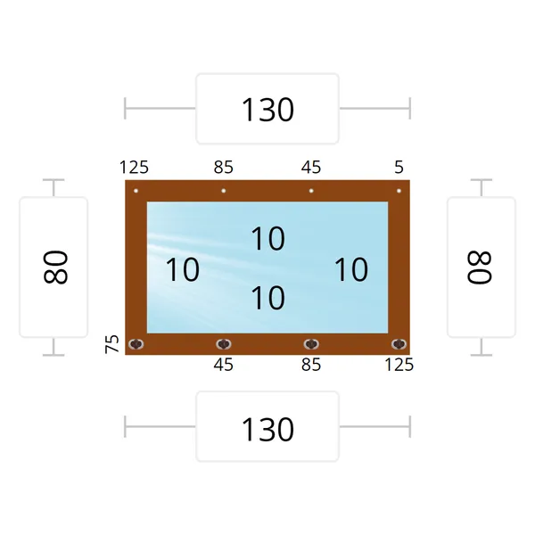 Мягкое окно 130x80 см, для веранды, беседки